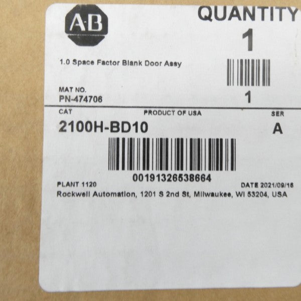 ALLEN BRADLEY 2100H-BD10 SER. A (BR/WH) NSFS
