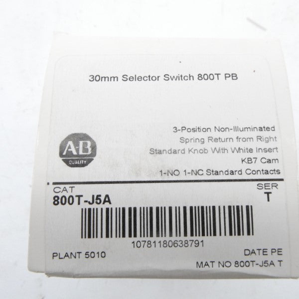 ALLEN BRADLEY 800T-J5A SER. T (WH) NSFS