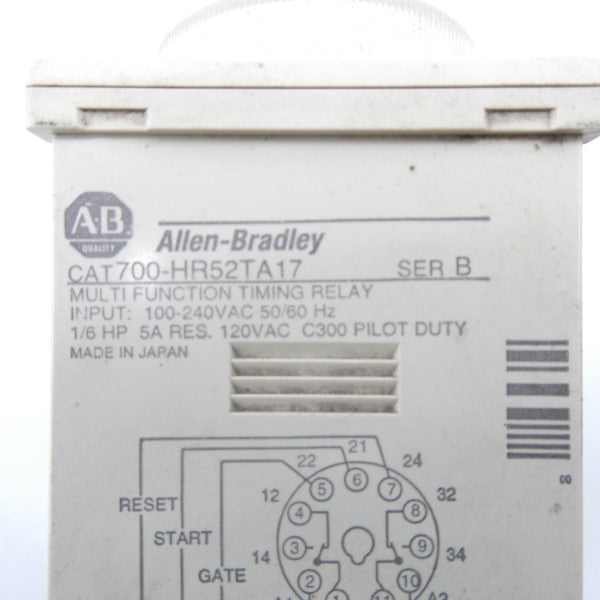 ALLEN BRADLEY 700-HR52TA17 SER. B 100-240VAC 5A 0-60S NSNP