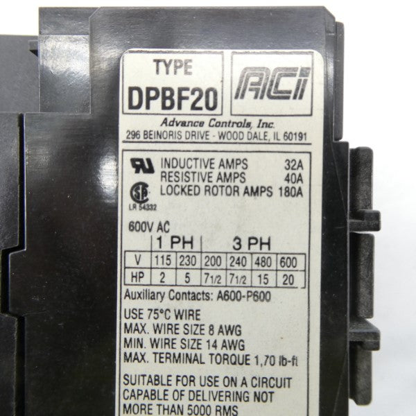 LOVATO DPBF20.10 600VAC 180A (AS PICTURED) NSNP