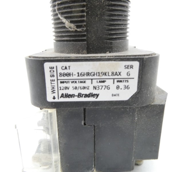 ALLEN BRADLEY 800H-16HRGH19KL8AX SER. G 120V UNMP
