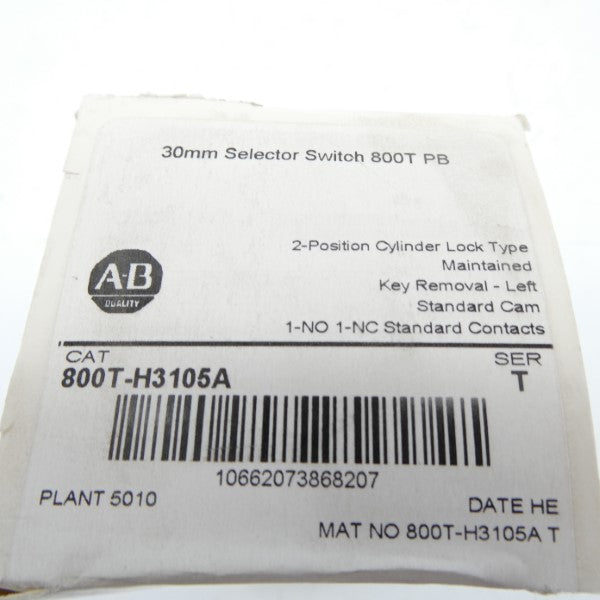 ALLEN BRADLEY 800T-H3105A SER. T (WH) NSFS