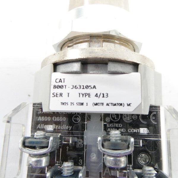 ALLEN BRADLEY 800T-J63105A SER. T (WH) NSMP