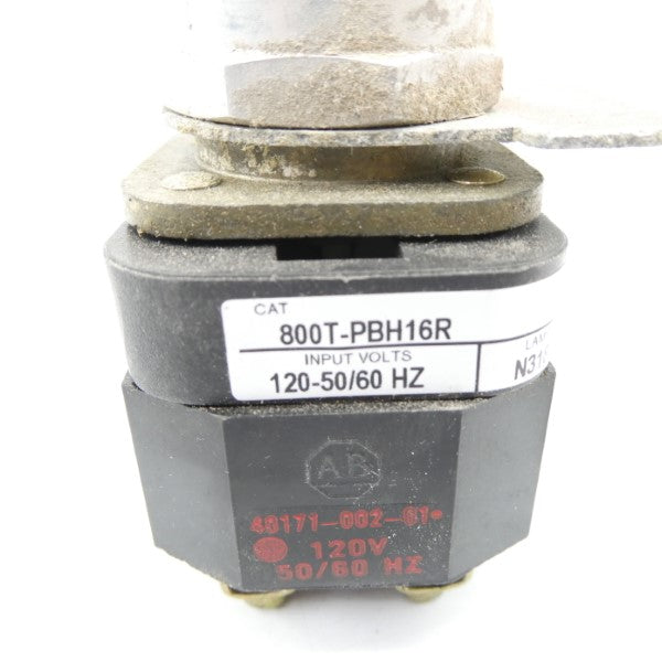 ALLEN BRADLEY 800T-PBH16R SER. T 120V UNMP