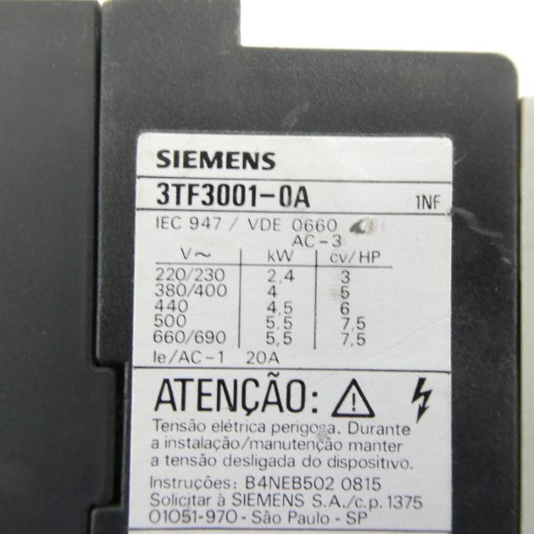 SIEMENS 3TF3001-0A 92/110V NSNP