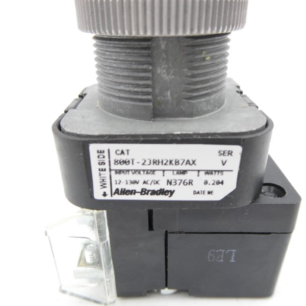 ALLEN BRADLEY 800T-2JRH2KB7AX SER. V 12-130VAC/DC (WH) NSMP