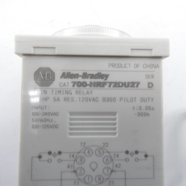 ALLEN BRADLEY 700-HRF72DU27 SER. D 120VAC 5A 0.5S-300H (WH) NSMP