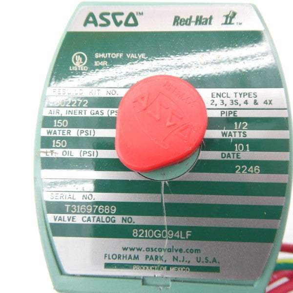 ASCO 8210G094LF 110/120V 150PSI 1/2" NSMP