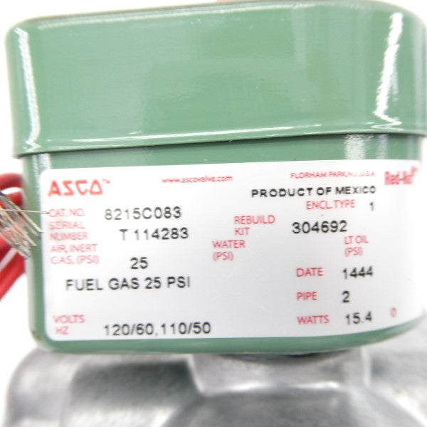 ASCO 8215C083 110/120V 25PSI 2" NSMP