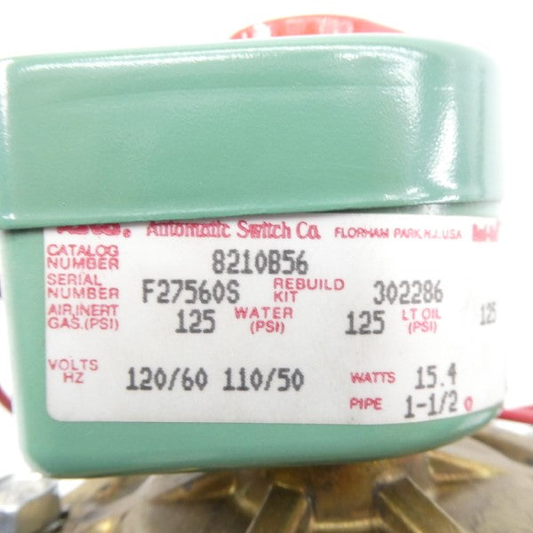 ASCO 8210B56 110/120V 125PSI 1-1/2" NSMP