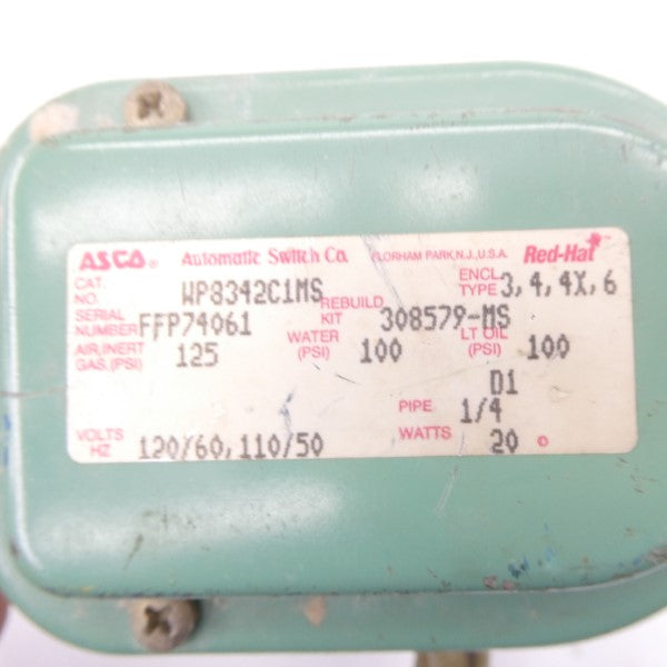 ASCO WP8342C1MS 110/120V 100PSI 1/4" UNMP