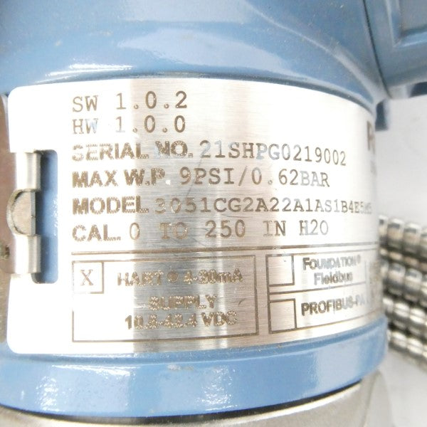 ROSEMOUNT 3051CG2A22A1AS1B4E5M5 10.5-42.4VDC 9PSI NSNP