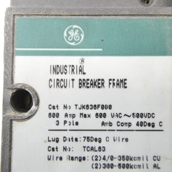 GENERAL ELECTRIC TJK636F000 600VAC 600A UNMP