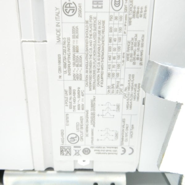 ALLEN BRADLEY 2193F-DKC-48TKM 140G-K6X3 SER. Z 480V NSMP