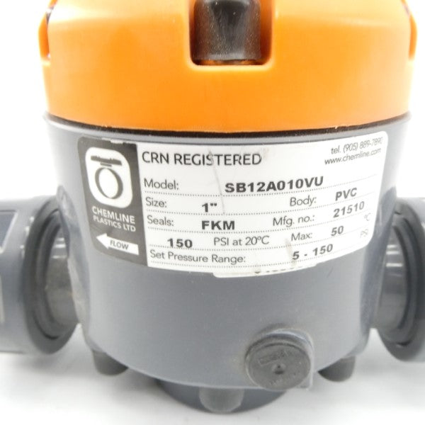 CHEMLINE PLASTICS SB12A010VU 150PSI 1" NSNP