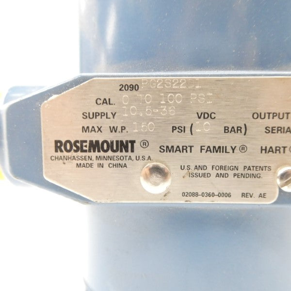 ROSEMOUNT 2090PG2S22D1 10.5-36VDC 150PSI NSNP