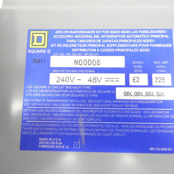 SQUARE D NQODQB SER. E2 240V 225A NSMP