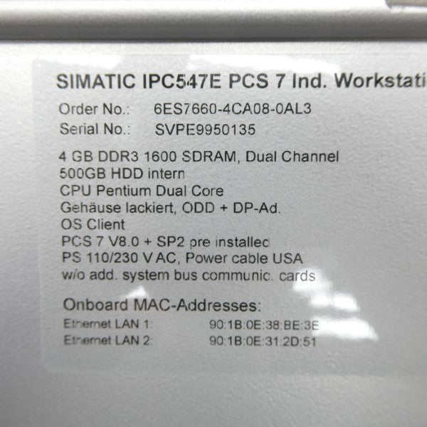 SIEMENS 6ES7660-4CA08-0AL3 110/230VAC NSMP