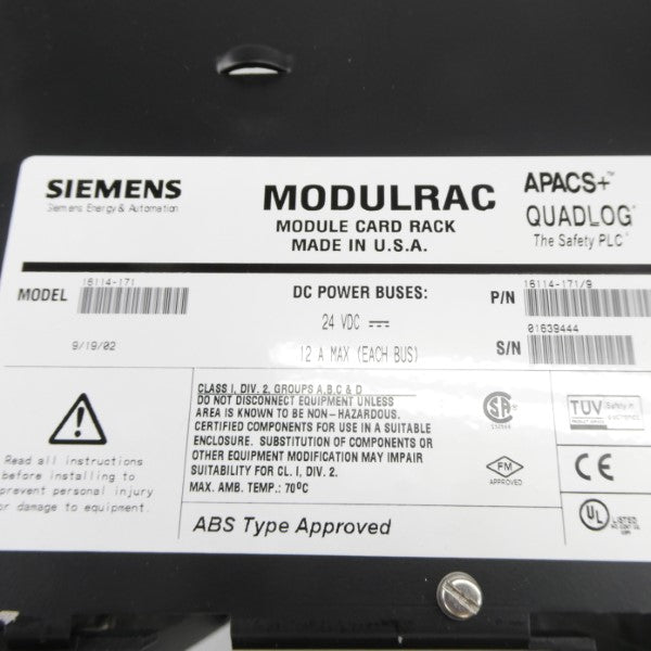 SIEMENS 16114-171 24VDC 12A NSNP