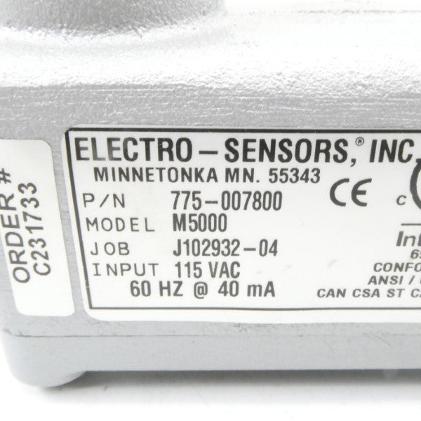 ELECTRO SENSORS 775-007800 M5000 115VAC NSNP