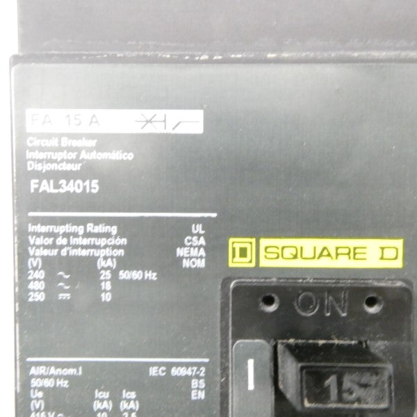 SQUARE D FAL34015 480V 15A UNMP