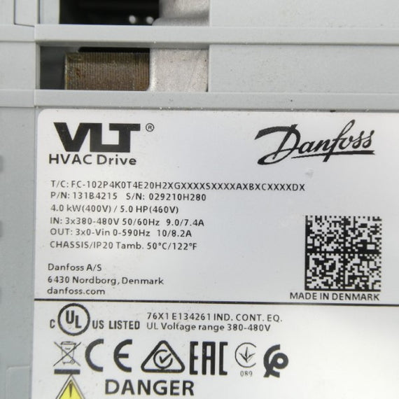 DANFOSS 131B4215 380-480V 7.4-9A UNMP