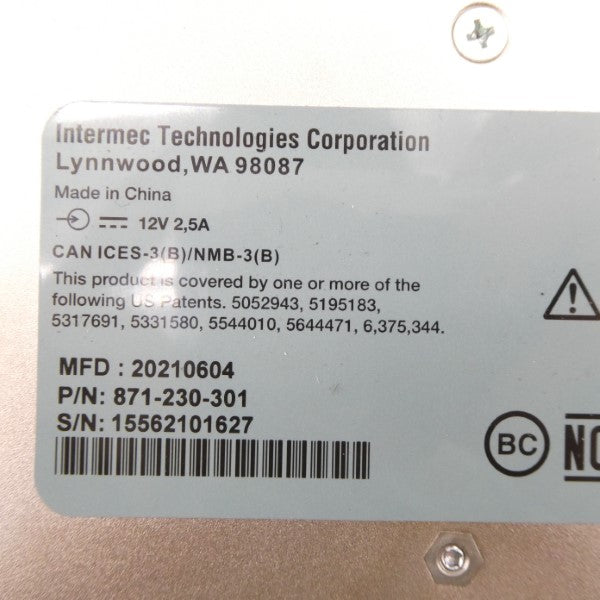 INTERMEC 871-230-301 12V 2.5A NSNP