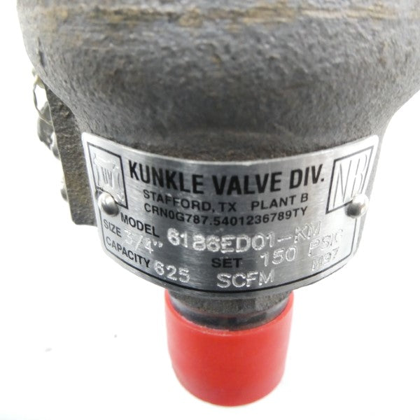 KUNKLE VALVE 6186ED01-KM 150PSI 3/4" NSNP