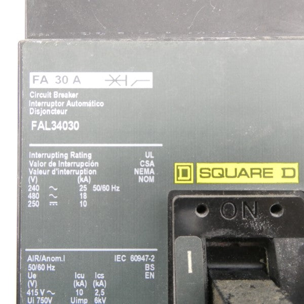 SQUARE D FAL34030 480V 30A (GREEN) UNMP