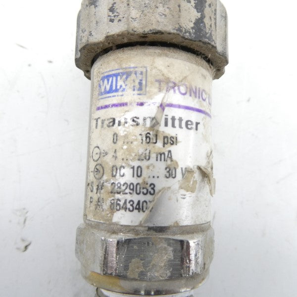 WIKA 8643407 10-30VDC 0-160PSI UNMP