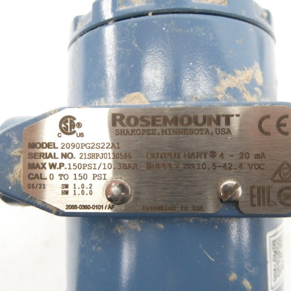 ROSEMOUNT 2090PG2S22A1 10.5-42.4VDC 150PSI UNMP