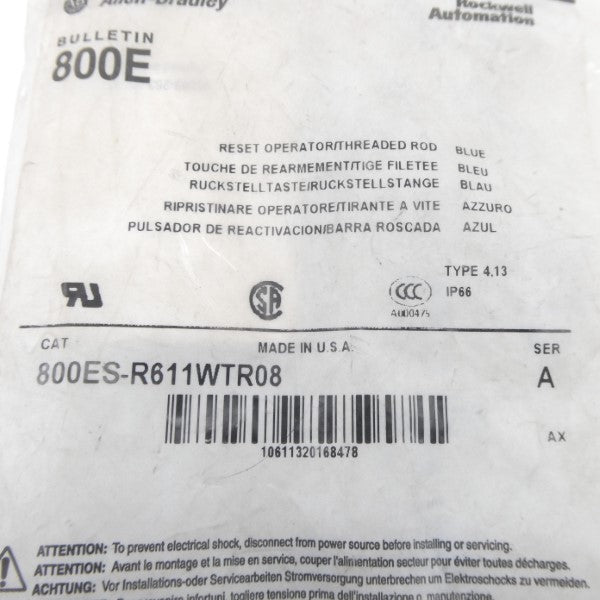ALLEN BRADLEY 800ES-R611WTR08 SER. A NSMP