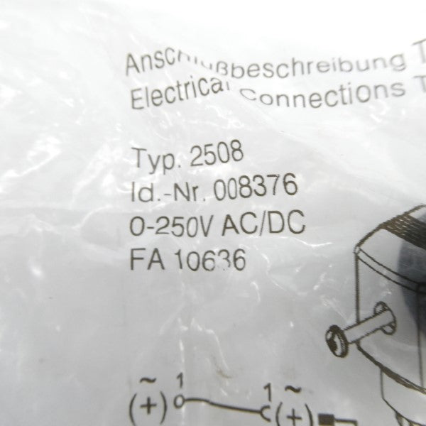 CONNECTOR 008376 2508 250VAC/DC NSNP