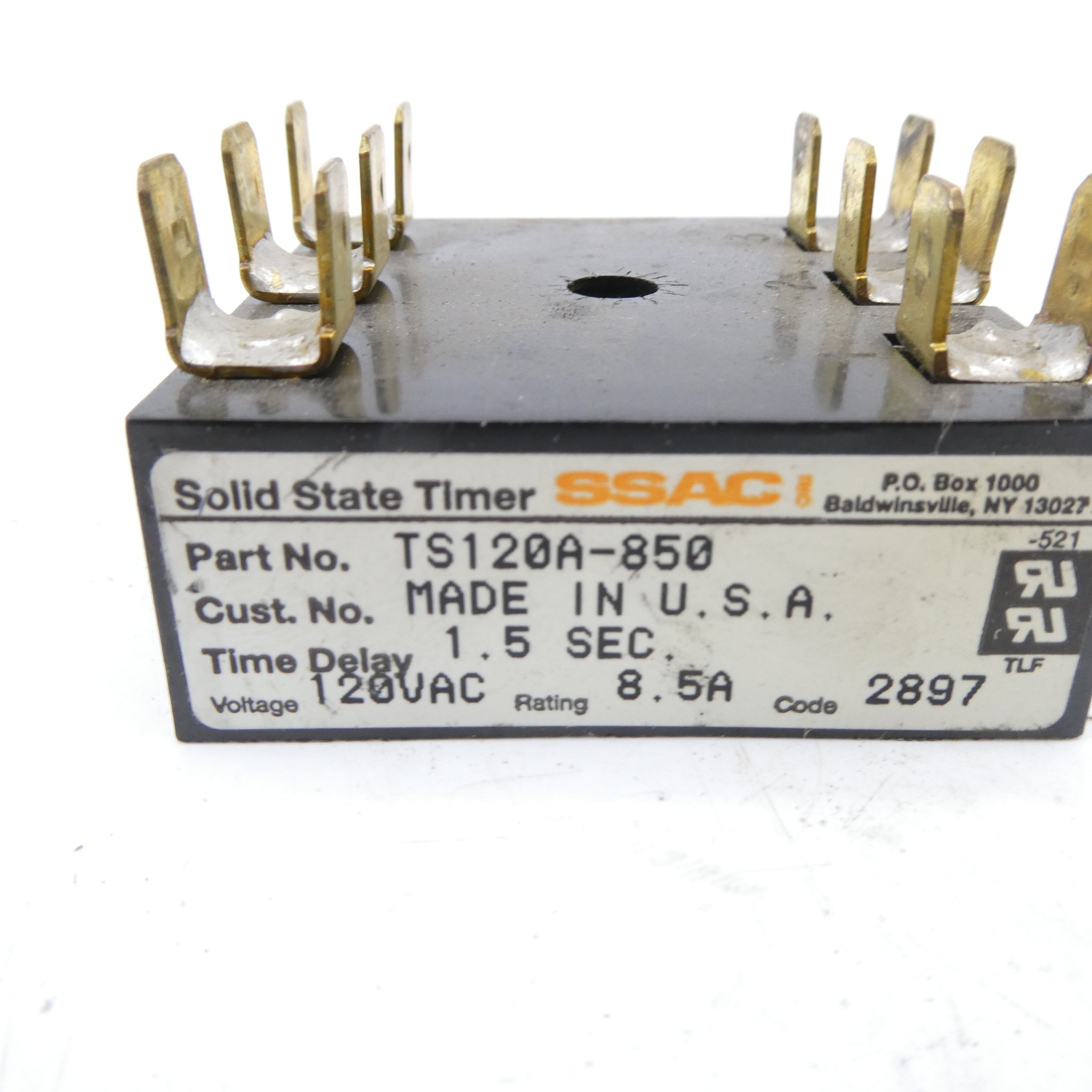 SSAC TS120A-850 120VAC 8.5A 1.5S NSNP