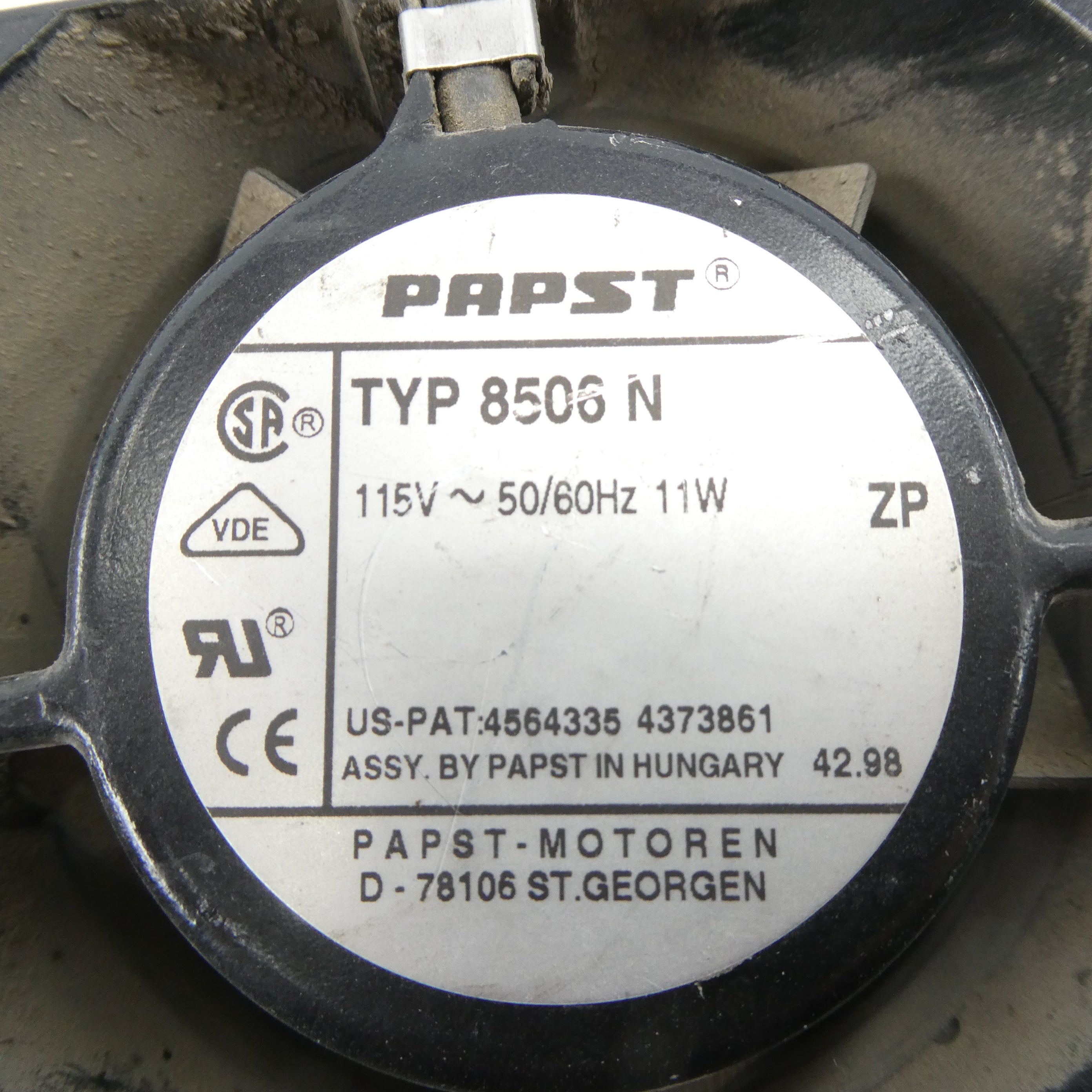 PAPST 8506N 115V UNMP
