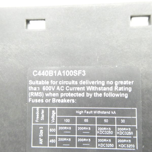 EATON C440B1A100SF3 600VAC 20-100A NSMP