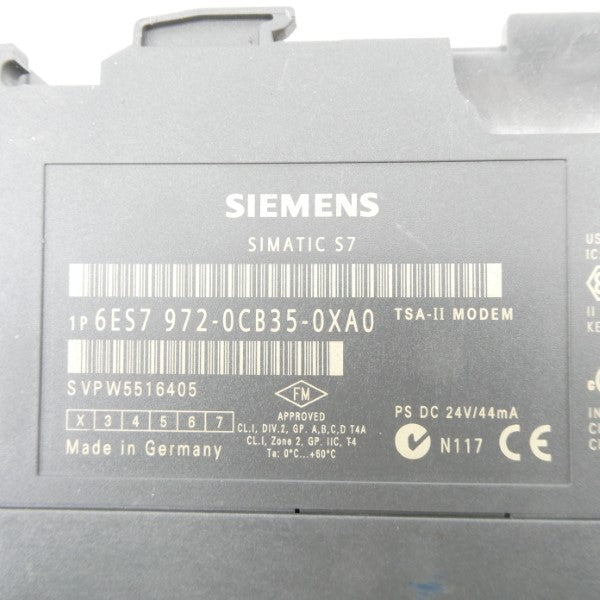 SIEMENS 6ES7972-0CB35-0XA0 24VDC (AS PICTURED) NSNP