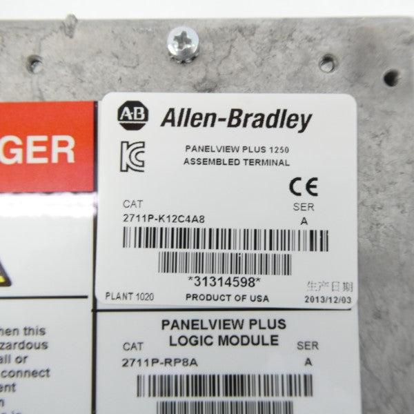 ALLEN BRADLEY 2711P-K12C4A8 SER. A 100-240VAC NSMP