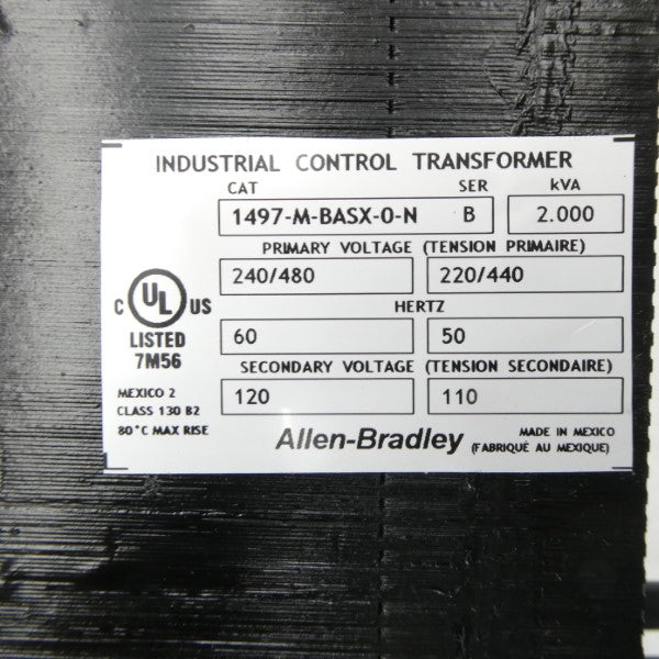 ALLEN BRADLEY 1497-M-BASX-0-N SER. B 240/480V (BR/WH) NSMP