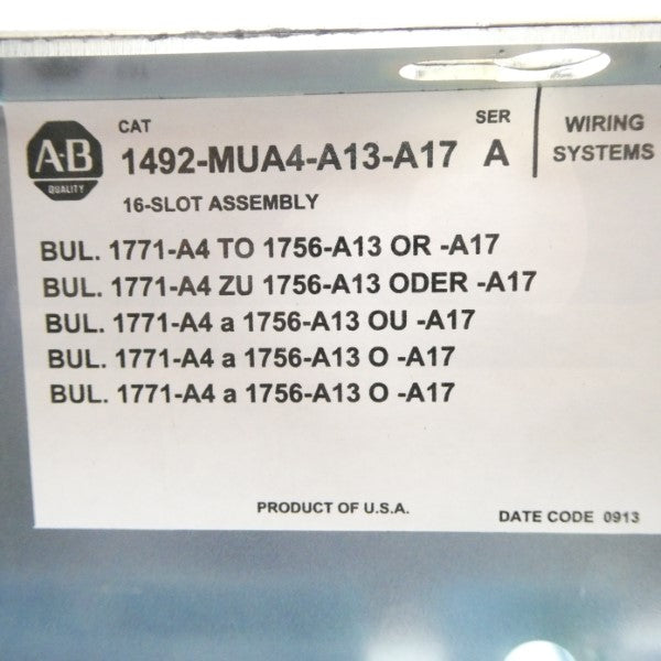 ALLEN BRADLEY 1492-MUA4-A13-A17 SER. A NSMP