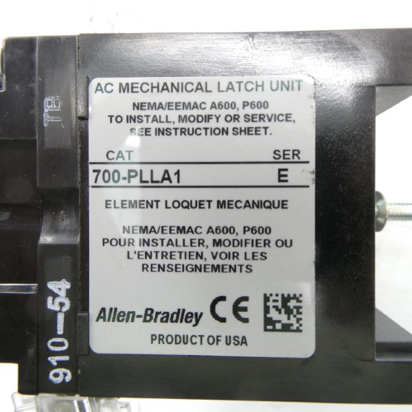 ALLEN BRADLEY 700-PLLA1 SER. E 110/115-120V (WH) NSMP