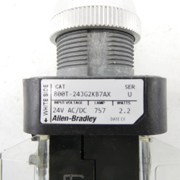 ALLEN BRADLEY 800T-24JG2KB7AX SER. U 24VAC/DC (WH) NSMP