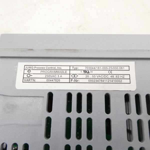JUMO 703044/181-000-25/000.061 230VAC 3A NSMP