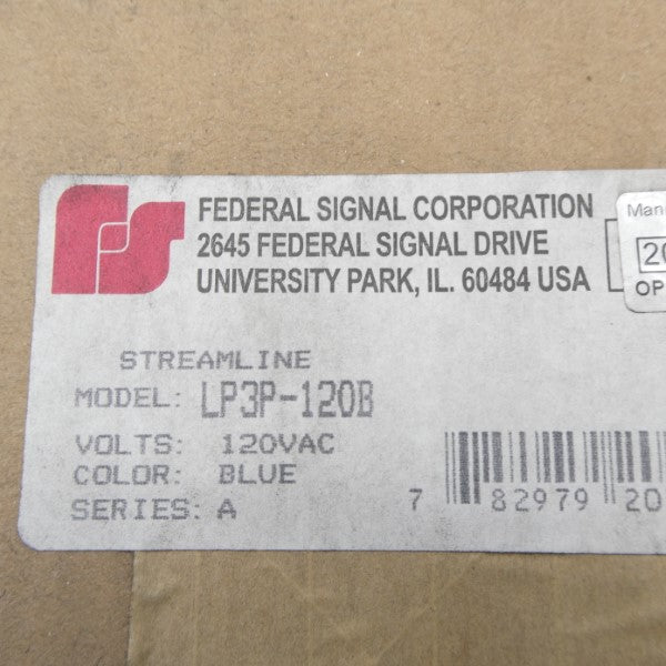 FEDERAL SIGNAL LP3P-120B SER. A 120VAC NSFS