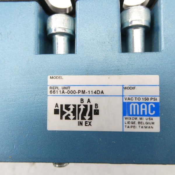 MAC 6611A-000-PM-114DA 110/120V 150PSI NSMP