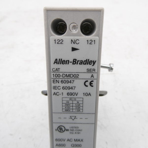 ALLEN BRADLEY 100-DMD02 SER. A 600VAC 10A (WH) NSMP