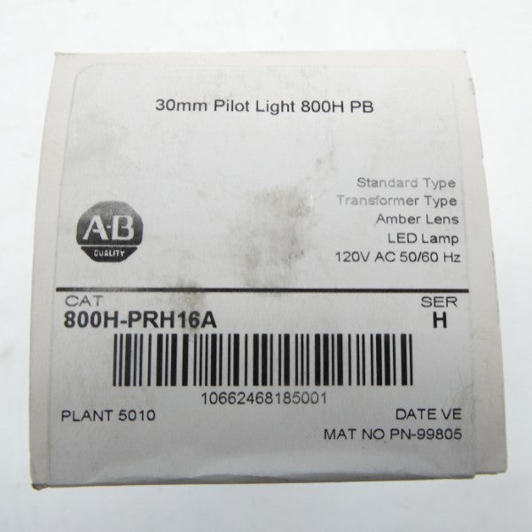 ALLEN BRADLEY 800H-PRH16A SER. H 120VAC (WH) NSFS