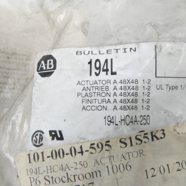 ALLEN BRADLEY 194L-HC4A-250 NSMP
