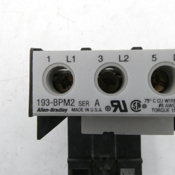 ALLEN BRADLEY 193-BPM2 SER. A (BR/WH) NSMP