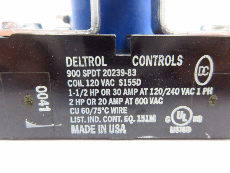 DELTROL CONTROLS 900SPDT20239-83 120VAC 30A NSNP